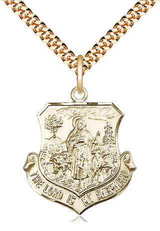 14kt Gold Filled Lord Is My Shepherd Medal Catholic Jewelry