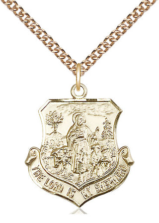14kt Gold Lord Is My Shepherd Medal
