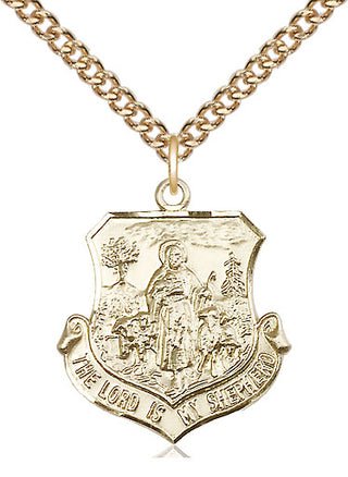 14kt Gold Lord Is My Shepherd Medal