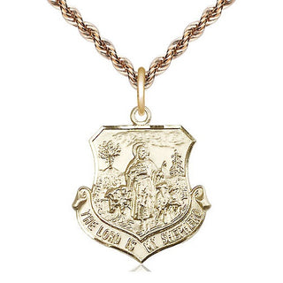 14kt Gold Lord Is My Shepherd Medal