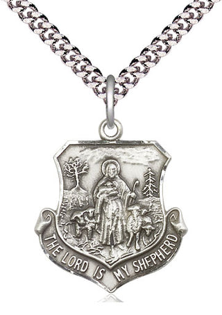 Sterling Silver Lord Is My Shepherd Medal Catholic Jewelry