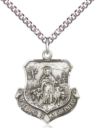 Sterling Silver Lord Is My Shepherd Medal Catholic Jewelry