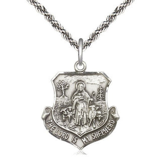 Sterling Silver Lord Is My Shepherd Medal Catholic Jewelry