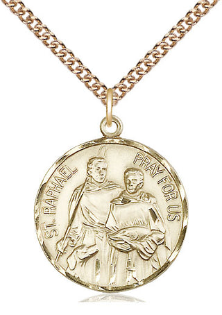 14kt Gold Filled Saint Raphael Medal Catholic Jewelry
