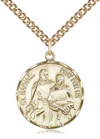 14kt Gold Saint Raphael Medal