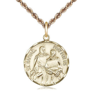 14kt Gold Saint Raphael Medal