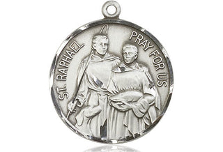 Sterling Silver Saint Raphael Medal Catholic Jewelry