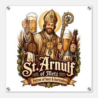 St. Arnulf of Metz Patron of Beer Acrylic Wall Plaque - view 2