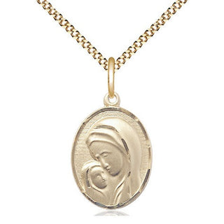 14kt Gold Filled Madonna & Child Medal Religious Jewelry