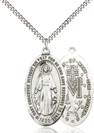 Pewter Miraculous Medal Catholic Jewelry