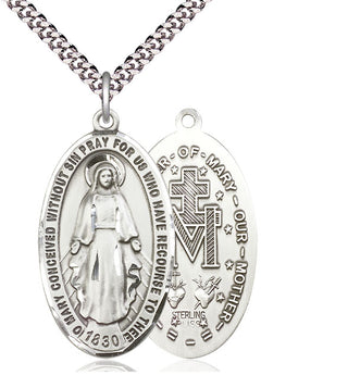 Sterling Silver Miraculous Medal Catholic Jewelry