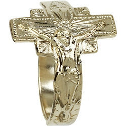 Gold Plated Crucifix Ring