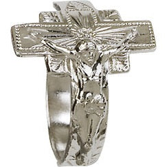 Silver Plated Crucifix Ring