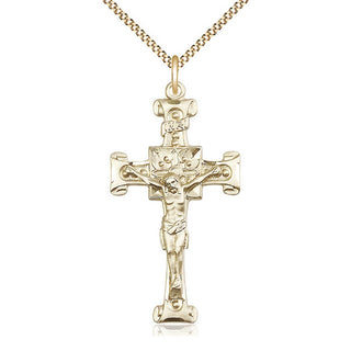14kt Gold Filled Crucifix Medal Catholic Jewelry