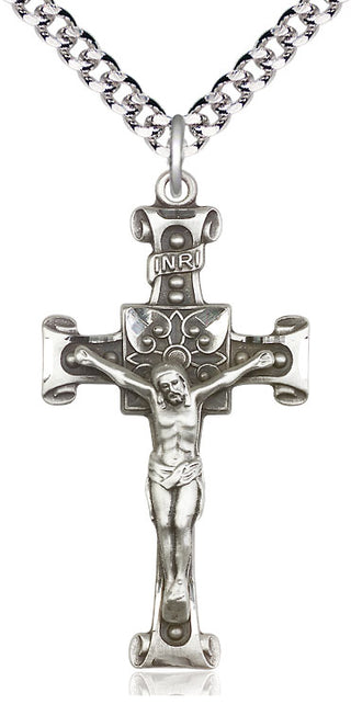 Pewter Crucifix Medal Catholic Jewelry