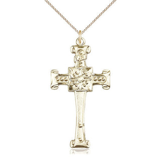 14kt Gold Filled Cross Medal Catholic Jewelry