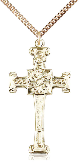 14kt Gold Cross Medal