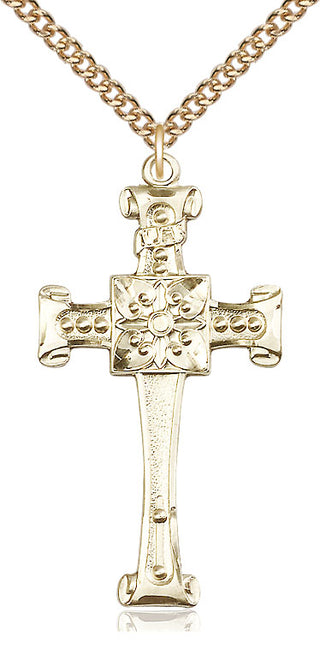 14kt Gold Cross Medal