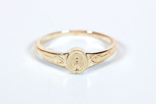 14kt Gold Miraculous Medal Ring