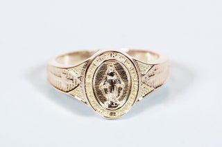 14kt Gold Miraculous Medal Ring