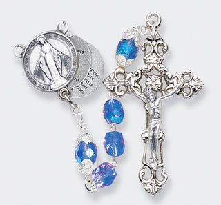 7MM Blue Rosary Mystery Center