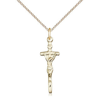 14kt Gold Papal Crucifix Medal