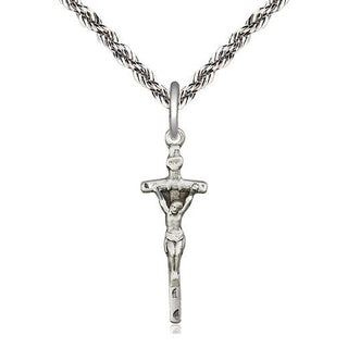 Sterling Silver Papal Crucifix Medal Catholic Jewelry
