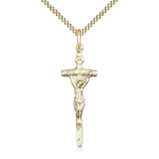 14kt Gold Filled Papal Crucifix Medal Catholic Jewelry
