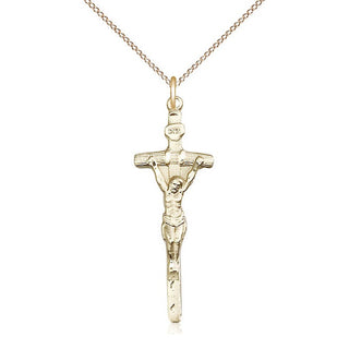 14kt Gold Papal Crucifix Medal
