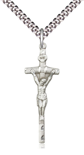 Sterling Silver Papal Crucifix Medal Catholic Jewelry