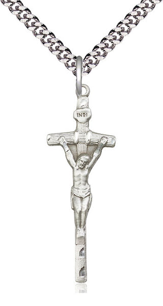 Sterling Silver Papal Crucifix Medal Catholic Jewelry