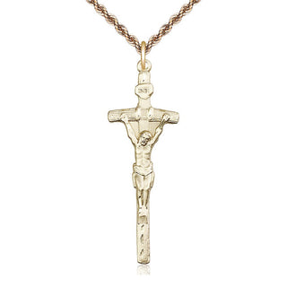 14kt Gold Papal Crucifix Medal