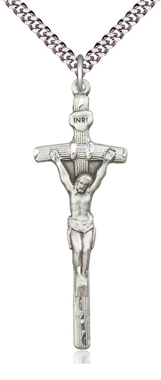 Sterling Silver Papal Crucifix Medal Catholic Jewelry