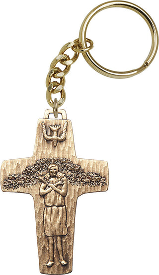 Gold Oxide Pope Francis Keychain