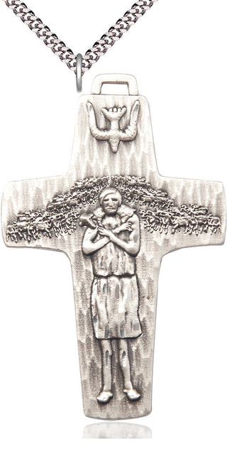 Sterling Silver Papal Crucifix Medal Catholic Jewelry