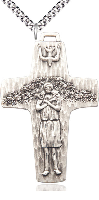 Sterling Silver Papal Crucifix Medal Catholic Jewelry