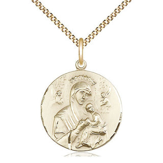 14kt Gold Filled Our Lady of Perpetual Help Medal Catholic Jewelry