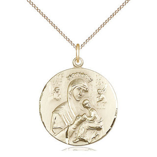 14kt Gold Filled Our Lady of Perpetual Help Medal Catholic Jewelry