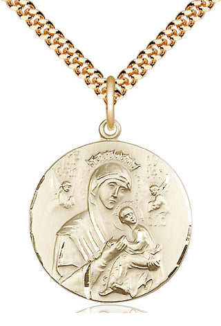 14kt Gold Filled Our Lady of Perpetual Help Medal Catholic Jewelry