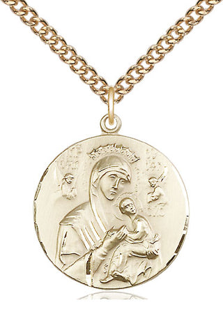 14kt Gold Filled Our Lady of Perpetual Help Medal Catholic Jewelry