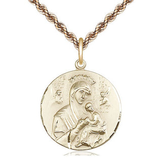 14kt Gold Filled Our Lady of Perpetual Help Medal Catholic Jewelry