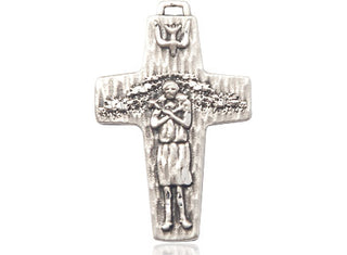 Pewter Papal Crucifix Medal