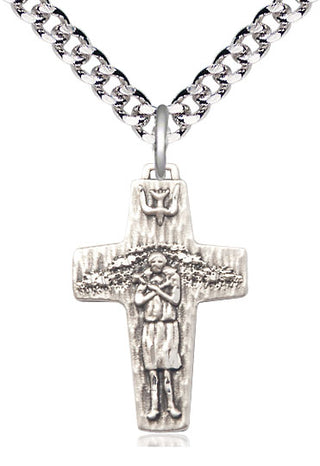 Sterling Silver Papal Crucifix Medal Religious Jewelry