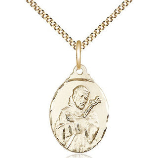 14kt Gold Filled Saint Francis Medal Religious Jewelry