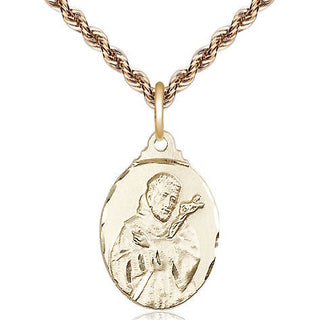 14kt Gold Saint Francis Medal