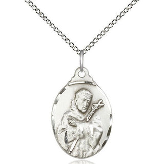 Sterling Silver Saint Francis Medal Religious Jewelry