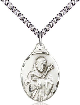 Sterling Silver Saint Francis Medal Religious Jewelry
