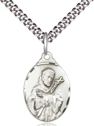 Sterling Silver Saint Francis Medal Religious Jewelry