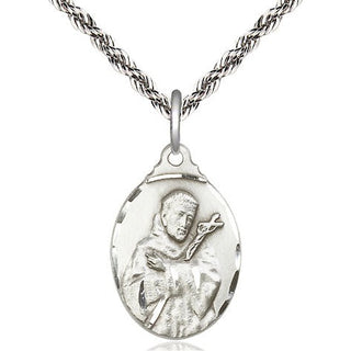 Sterling Silver Saint Francis Medal Religious Jewelry
