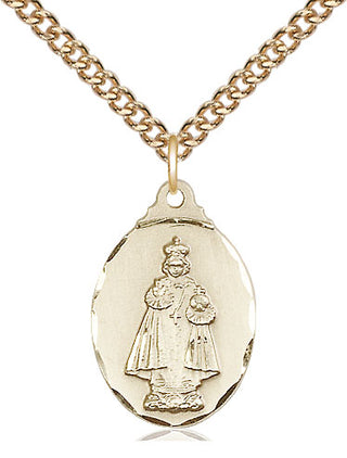 14kt Gold Filled Infant of Prague Medal Religious Jewelry